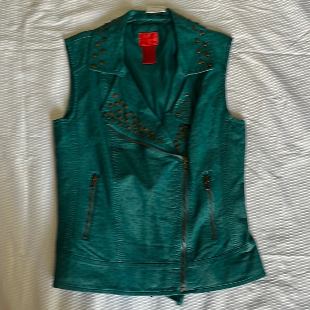 Christina Teal Studded Vest